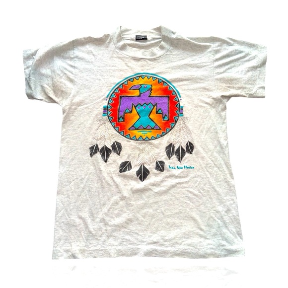 Screen Stars Best 90’s Native American Puff Ink Design: Taos, New Mexico Tee: M - Picture 1 of 6